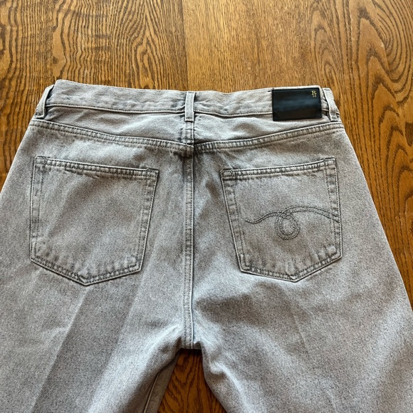 R13 Designer Boyfriend Jeans in Sunfade Mauve (Gray) Size 30 EUC Crop Italy - Picture 7 of 15